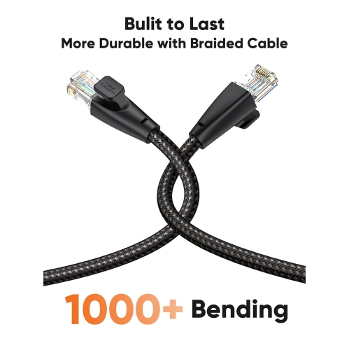 Câble Ethernet Cat 6 tressé Cat6 Gigabit haute vitesse 1000&nbsp;Mb/s câble Internet RJ45 câble réseau local