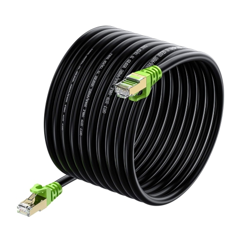 UNKNOWN  Outdoor Cat 7 Ethernet Cable 25Ft, 26Awg Heavy-Duty Cat7 Networking Cord Patch Cable Rj45 Transmission Speed