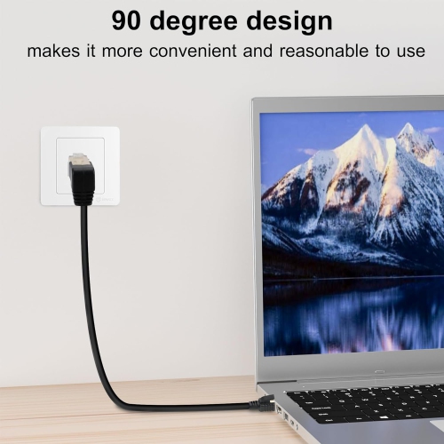 Cat 7 Ethernet Cable 4 Feet,90 Degree (Right Angle UP + Right Angle Down), CAT7 RJ45 LAN Network Patch Cord,