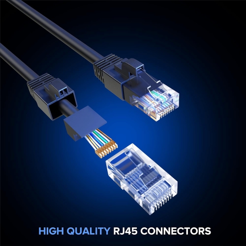 Cat 6 Ethernet Cable 12 Ft, Cat6 Cable, LAN Cable, Internet Cable, Patch Cable and Network Cable - UTP