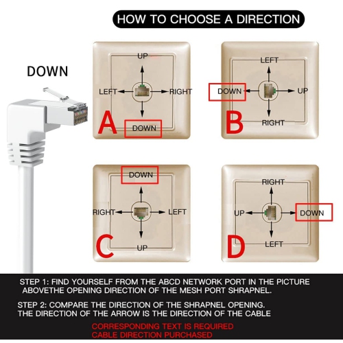 Cat6 90 Degree Ethernet Cable Right Angle White CAT 6 Ethernet Patch Cable -Down Angle-20FT Right Angle Ethernet