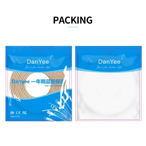 Cat 7 Ethernet Cable,Gold 10M/33FT Nylon Braided CAT7 High Speed Professional LAN Cable Gold Plated Plug STP