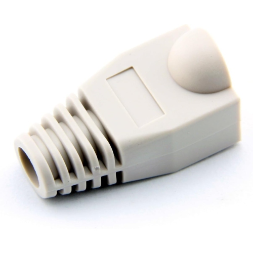 Bluesky 100 Pcs White Soft Plastic CAT5E CAT6 Ethernet RJ45 Cable Cap Connector Boots Plug Cover Strain Relief Boots