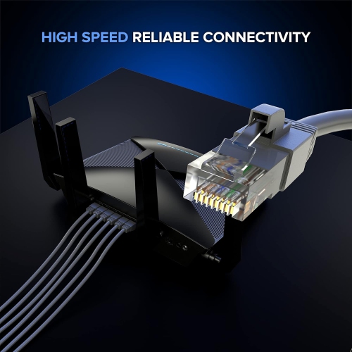 Cat6 Ethernet Cable 50ft, CCA Ethernet Cable, UTP, LAN Cable, Network Cable, Ethernet Cord with RJ45 Connectors,