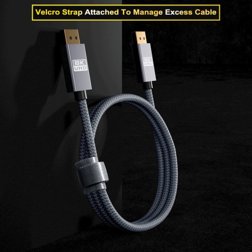 8K 60Hz DisplayPort Cable 6.6FT,DP 1.4 Male Ultra High Speed Cord for Laptop/PC/TV/Gaming