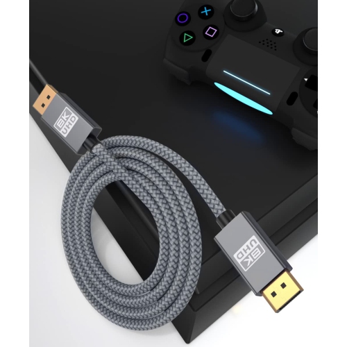 8K 60Hz DisplayPort Cable 6.6FT,DP 1.4 Male Ultra High Speed Cord for Laptop/PC/TV/Gaming