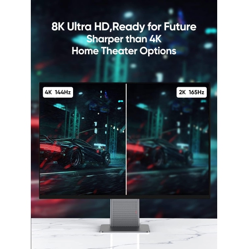 DisplayPort to DisplayPort Cable 6.6ft, 8K DisplayPort Cable 1.4 Gold Plated