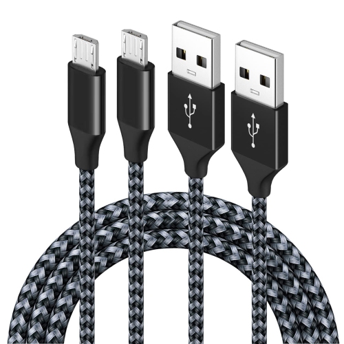UNKNOWN  Micro USB Cable, [2 Pack] Android Charger Cables Micro USB to USB A Nylon Braided Charge Cord Wire Compatible
