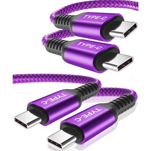 UNKNOWN  USB Type C to C 100W Cable 6.6Ft/2Pack, Power Delivery Fast Charging Pd Charger Cord for Macbook Mac