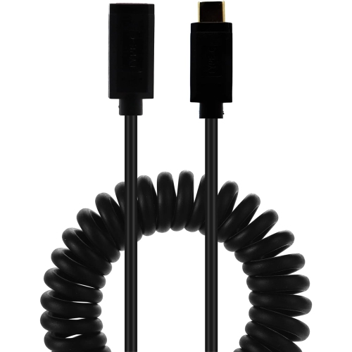 UNKNOWN  Coiled USB C to USB C Cable, Spring Type C Female to Type C Male Charging Cable Adapter Cord Compatible