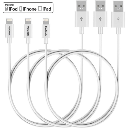 iPhone Charger, Apple MFi Certified iPhone Charger Cable [3-Pack, 3.3ft] Lightning to USB Charge Cord for iPhone