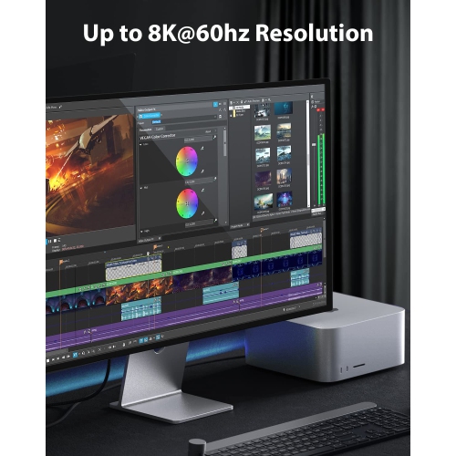 Câble 3,3 pi Thunderbolt 4, prise en charge de l'affichage 8K/transfert de données 40 Gb/s/Câble de chargement 100 W TB4, pour type C.