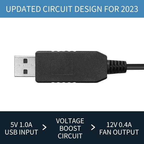 12V USB to Molex Fan Step-Up Cable 2 Pack USB Port to 12V Molex Computer PC Fan Adaptor Connector Power Supply