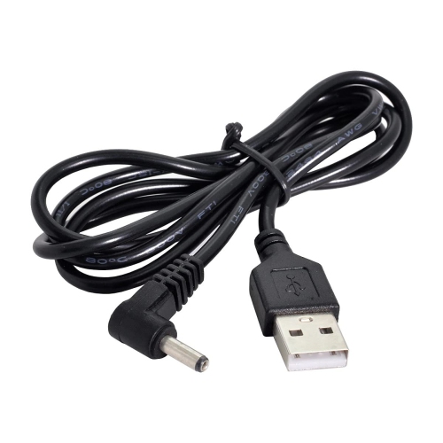 CY USB 2.0 A Type Male to Right Angled 3.5 x 1.35mm DC 5V Power Plug Barrel Connector 90 Degree Charge Cable