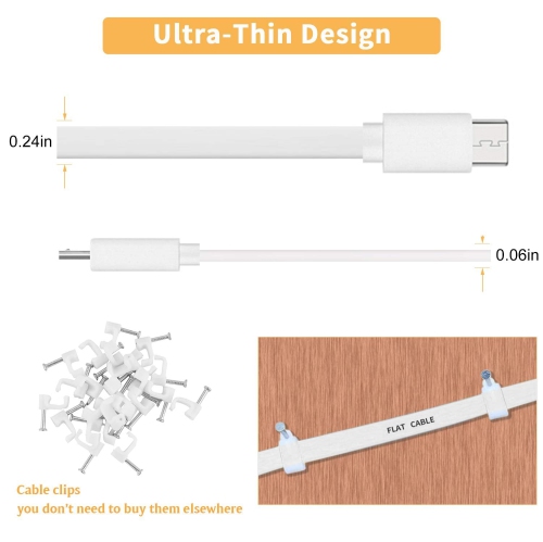 2 Pack 10FT Power Extension Cable Compatible with WyzeCam, WyzeCam Pan,WYZE Cam OG, KasaCam Indoor, NestCam Indoor,