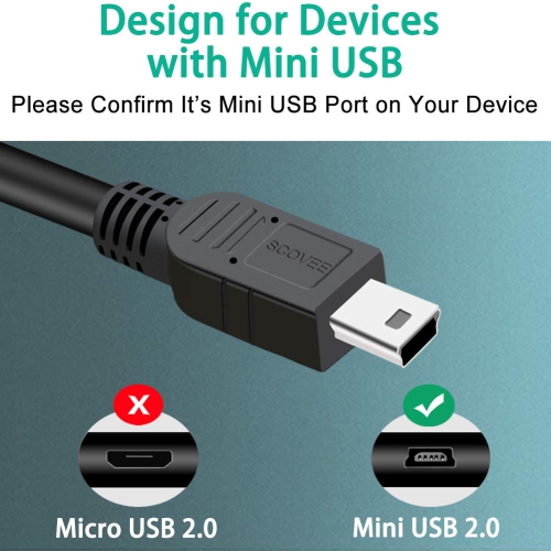 Mini USB Cable Charger Cord for TI-84 Plus CE Graphing Calculators,Canon Camera,PS3 Controller,MP3 Players,Dash