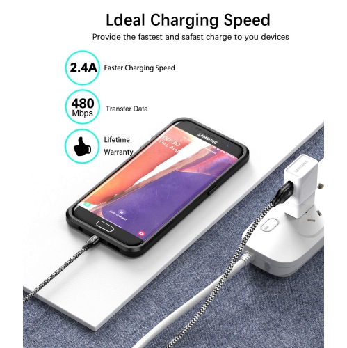 Micro USB Cable [4Pack 2X3.3ft 6.6ft 10ft] USB A to Micro Charging Cable Braided Android Charger Cord Data Sync