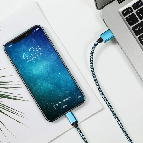 Micro USB Cable 10ft with 3A Fast Charging, 2Pack Ultra Durable 10ft Nylon Braided Charger Cords for Galaxy S7/S6/J8/J7