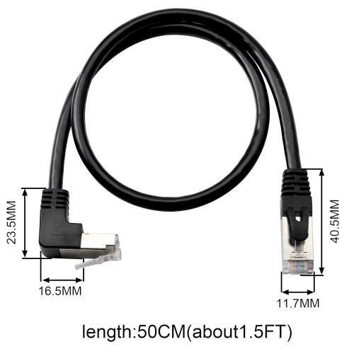 Cat5 Ethernet Cable,RJ45 Male to Male 90 Degree Internet Network LAN Cable Patch Cord for PC, Router, Modem, Printer,