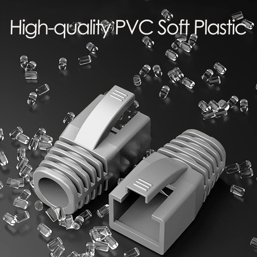 Paquet de 50 cache-6&nbsp;A câbles RJ45, Cat6 cache-câble réseau Ethernet Cat Cat7, gaine de décharge de tension (Fit OD:6,5-8,0MM Ethernet