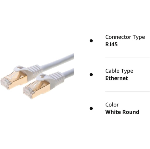 ne 20FT S/FTP CAT7 Gold Plated Shielded Ethernet RJ45 Copper Cable 10 Gigabit Ethernet Network Patch