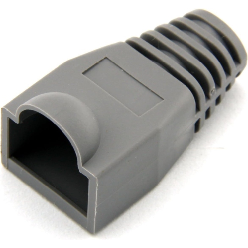 Bluesky 100 Pcs Gray Soft Plastic CAT5E CAT6 Ethernet RJ45 Cable Cap Connector Boots Plug Cover Strain Relief Boots
