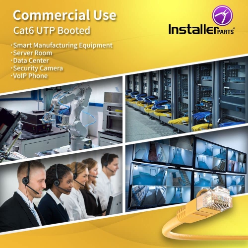 75 Ft Cat 6 Molded Snagless Patch Cable Yellow - Professional Series - 50 Micron Gold Plated RJ45