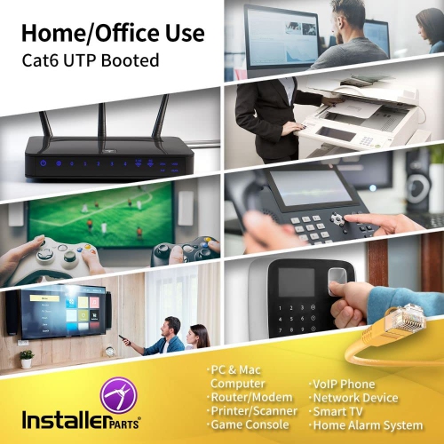 75 Ft Cat 6 Molded Snagless Patch Cable Yellow - Professional Series - 50 Micron Gold Plated RJ45