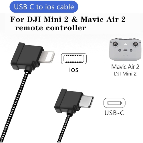 Data Connect USB Cable USB C to iOS Cable Cord for DJI AIr 3/Mavic 3/Mini 3 Pro/Mini 2 /Mavic Air 2S Remote