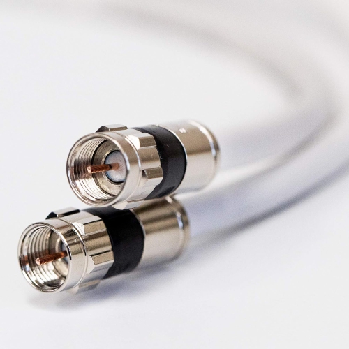 50ft White RG6 Digital Coaxial Cable Shielded PVC Jacket Rated UL ETL CATV RoHS 75 Ohm RG6 Digital Audio Video Coaxial