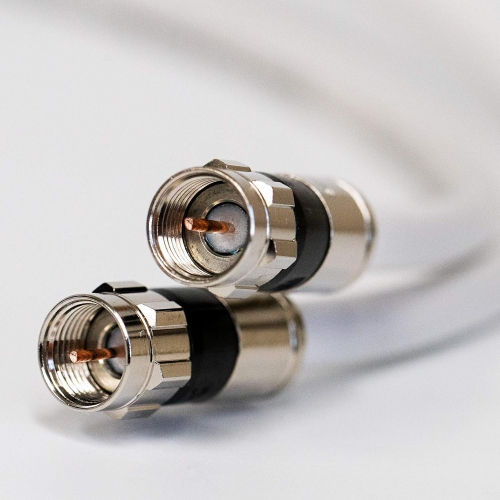 50ft White RG6 Digital Coaxial Cable Shielded PVC Jacket Rated UL ETL CATV RoHS 75 Ohm RG6 Digital Audio Video Coaxial