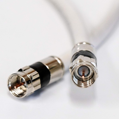 50ft White RG6 Digital Coaxial Cable Shielded PVC Jacket Rated UL ETL CATV RoHS 75 Ohm RG6 Digital Audio Video Coaxial