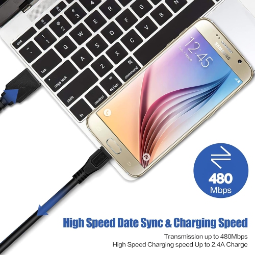 3ft Câble de recharge micro USB 2,0 de rechange pour ordinateur Sync. Données/chargeur pour montre intelligente Kidizoom de VTech