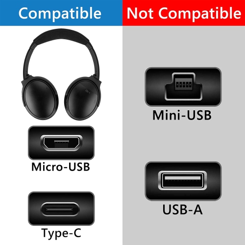 SNAP Connect Charger Cable Compatible with Sony WH-CH700N WH-1000XM2 MDR-XB950B1 XB950BT INZONE H5 INZONE H9