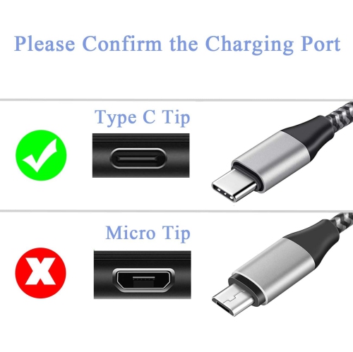 Câble de chargement de type C pour Galaxy Tab de A8 10,5 po de Samsung, Tab A7 10,4 po/8,7 po Tab S6/S7/S8/S9, Tab A