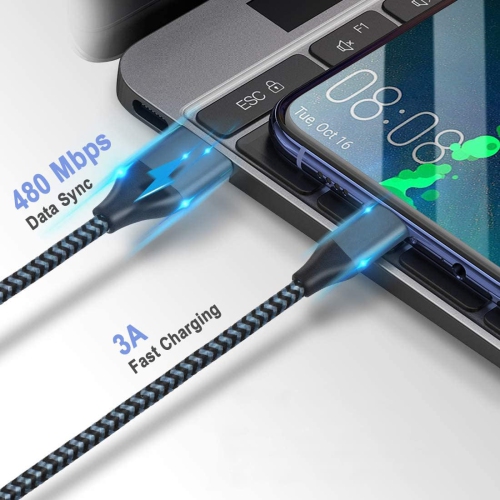 Câble de chargement de type C pour Galaxy Tab de A8 10,5 po de Samsung, Tab A7 10,4 po/8,7 po Tab S6/S7/S8/S9, Tab A