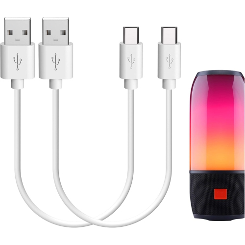 Micro-USB Speakers Short Charger Cable Compatible with JBL GO2, Flip4, Charge2+, Charge3, Pulse3, Boombox