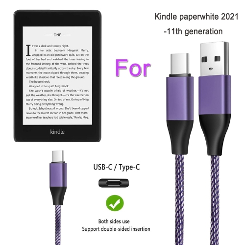 1Pack-3A 6Ft USB C Fast Charging Cable for Charging New Kindle Paperwhite E-Reader 11th Generation 2021 Release,Kids