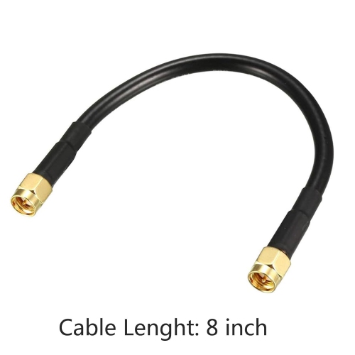 Câble coaxial avec connecteurs SMA mâle vers SMA mâle Câble coaxial à faible perte RG58 50&nbsp;Ohm 8 po/0,66 pi