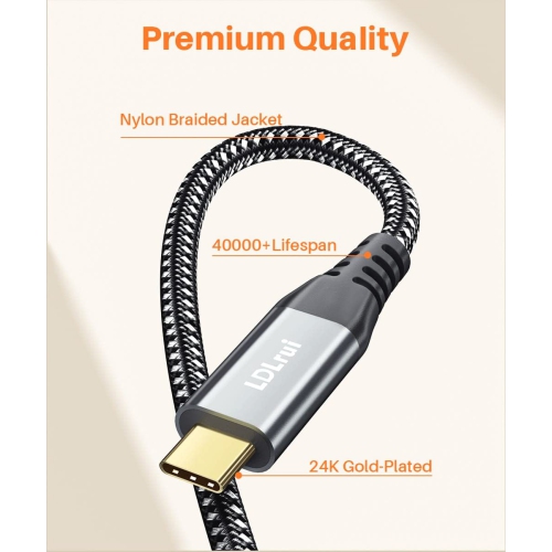 USB C to USB C Cable 4K@60Hz, 20Gbps, 100W, 1ft 2 Pack USB 3.2 Gen 2x2 Cable w/UHD Video Output, 5A Fast Power