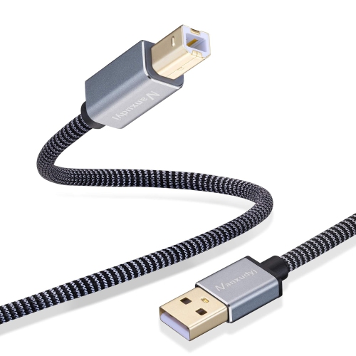UNKNOWN  Printer Cable 20Ft, USB Printer Cable Braid USB 2.0 Type A Male to B Male Cable Scanner Cord High Speed Printer