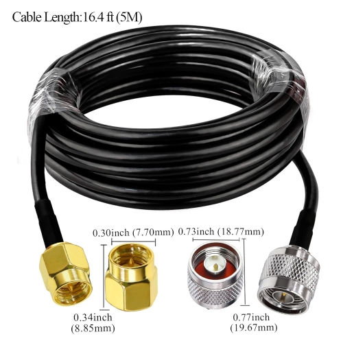 Câble coaxial RF mâle vers N mâle SMA câble coaxial coaxial RG58 Antenne câble spiralé coaxial SMA mâle vers N mâle