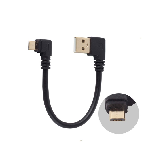 Right Angle Micro USB Cable, Micro USB 6 Inches Cord Short Micro USB Cable, USB Male to Micro USB Male Adapter Cable,