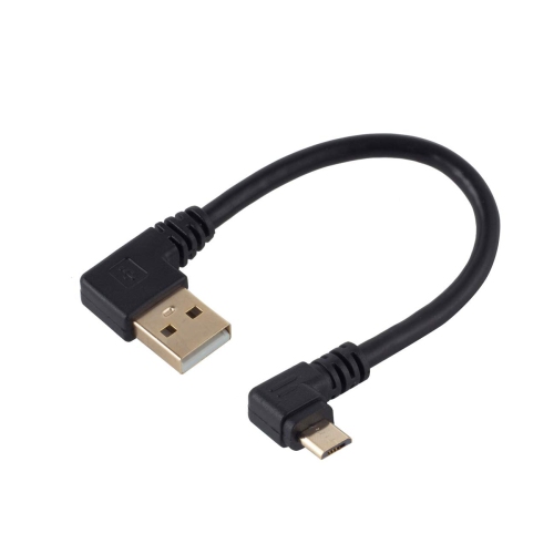 Right Angle Micro USB Cable, Micro USB 6 Inches Cord Short Micro USB Cable, USB Male to Micro USB Male Adapter Cable,