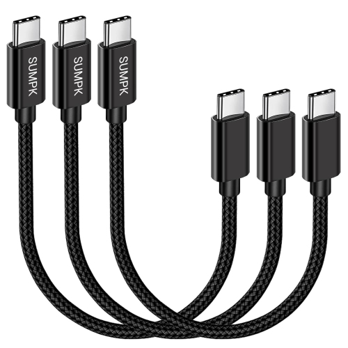 UNKNOWN  USB C to USB C Fast Charging Cable 60W, [3-Pack 8 Inch] USB 2.0 Type C Charger Cord Compatible With Samsung