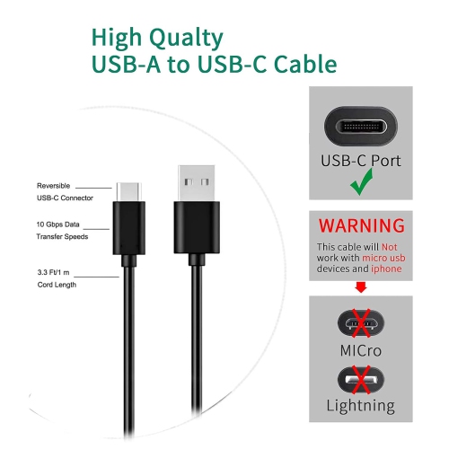 USB Type-C Charger Charging Cable Cord for LG Stylo 4 5 6, ThinQ G5 G6 G7 G8 G8X K51, V20 V30 V30S V35 V40 V50 V60, LG