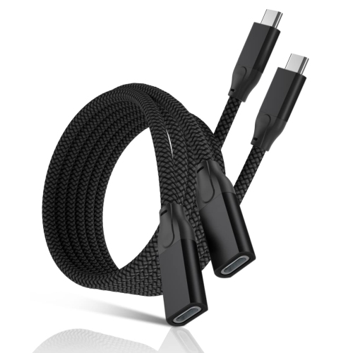 UNKNOWN  USB Type C Extension Cable 6.6Ft 2-Pack, USB-C 3.1 Gen2 10GBps Female Male Adapter, Thunderbolt 3 Extender