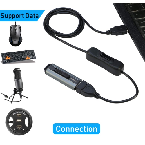 USB Extension Cable with ON/Off Switch USB Male to Female Cable Support for USB Headset, LED