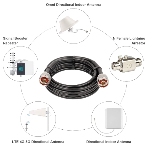 6FT N Male to N Male Cable KMR240 N Male Connector Coax Extension Cable Pure Copper Low Loss N Male Coaxial
