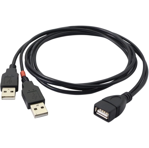3.2 Feet USB Splitter Cable, USB 2.0A Female to Dual USB A Male Y Hub Adapter Cable YOUCHENG for Computers